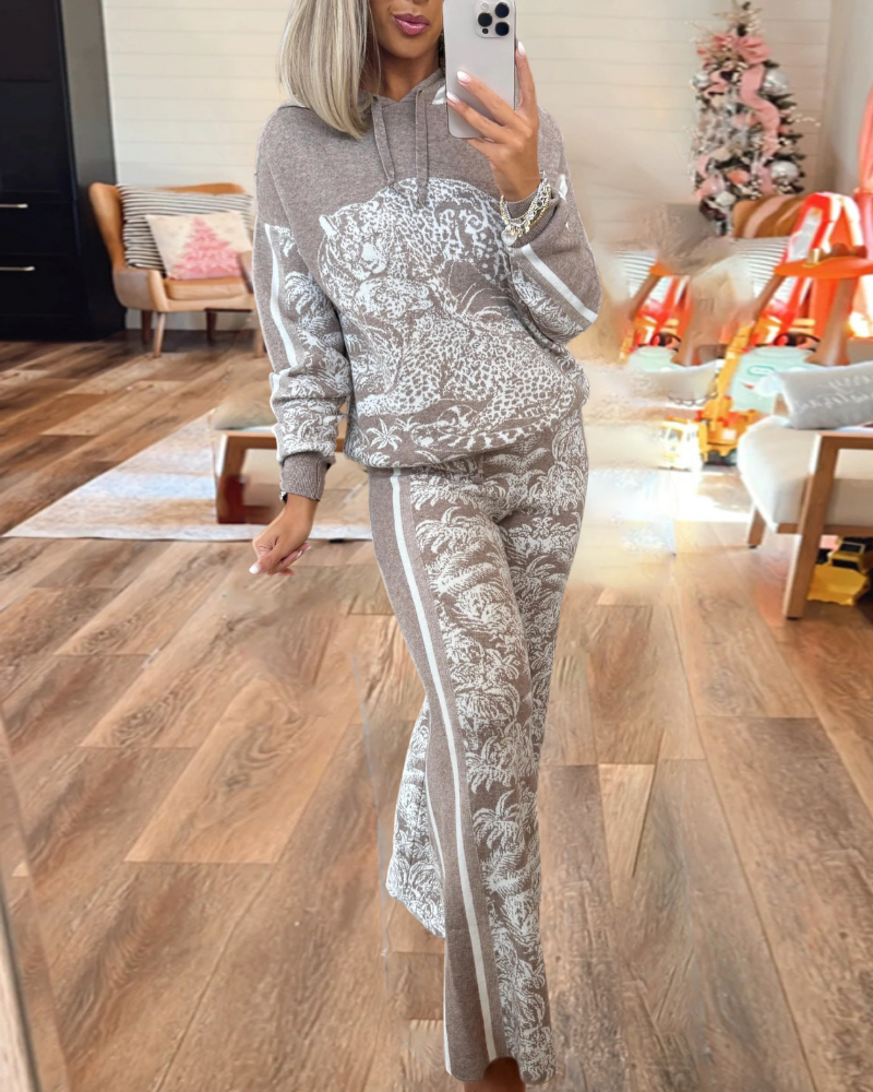 Unique Leopard Stripe Hoodie