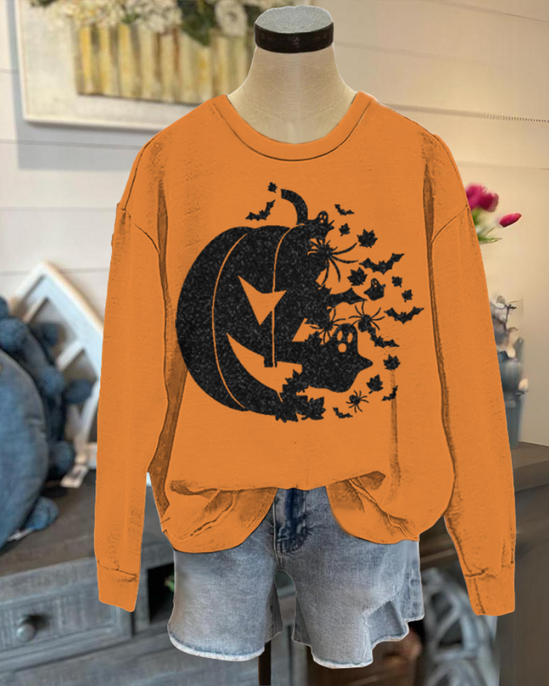 Pumpkin Bat Crewneck Sweatshirt