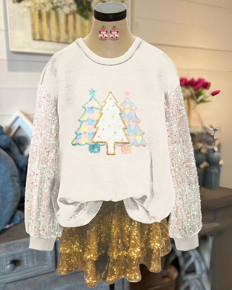 Playful Christmas Sequin Sweatshirt