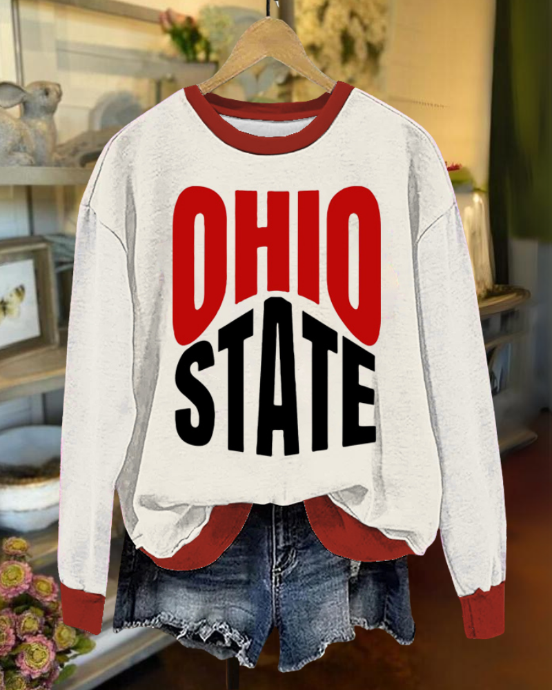OHIO STATE Contrast Trim Sweatshirt