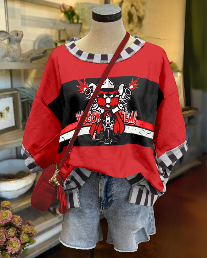 Texas Tech Wreck 'em Colorblock T-Shirt