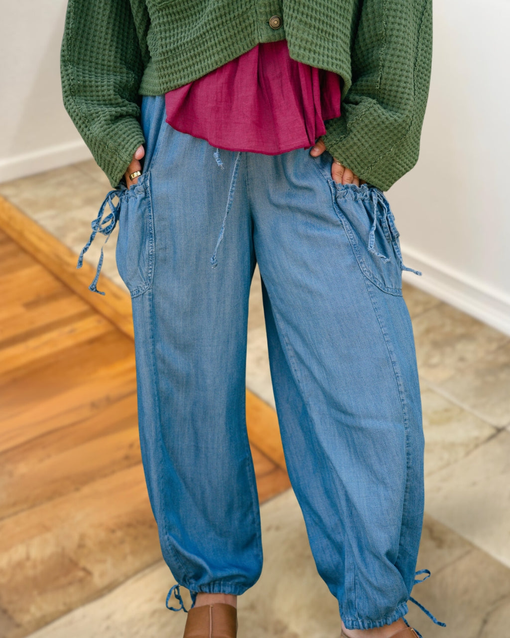 Tapered Denim Work Pants
