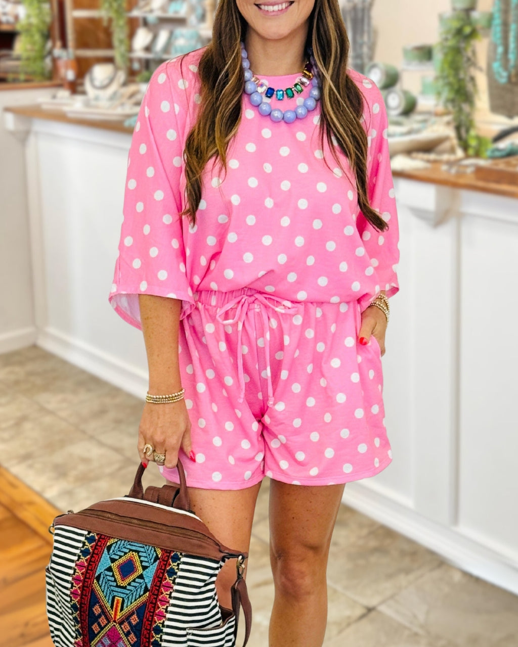 Daily Polka Dot Shorts Set