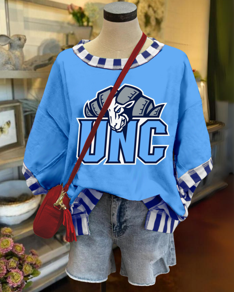 UNC Rameses Stripe Trim T-Shirt