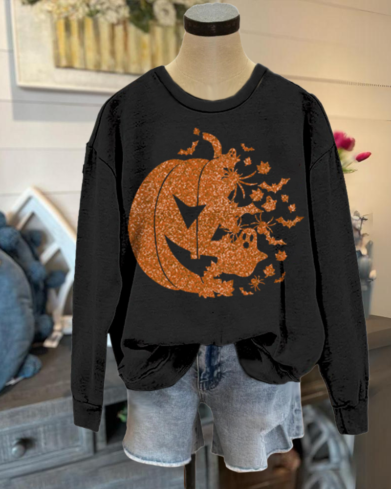 Pumpkin Bat Crewneck Sweatshirt