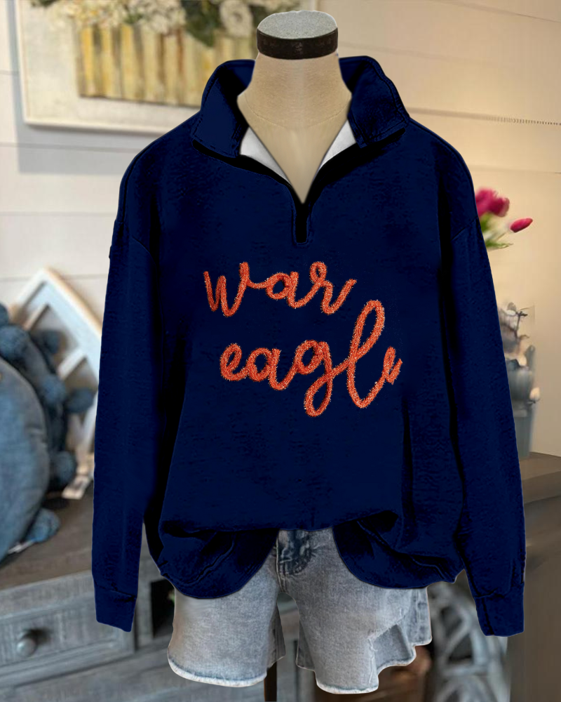 War Eagle Half Zip Sweatshirt