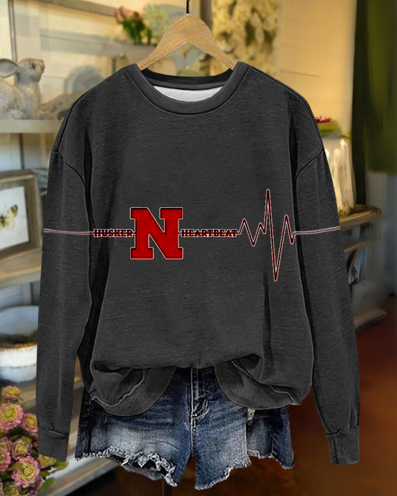 Nebraska Heartbeat Crewneck Sweatshirt