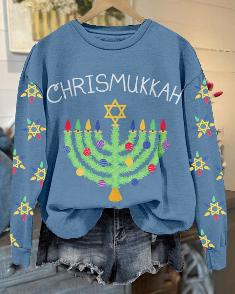 Christmukkah Crew Neck Sweatshirt