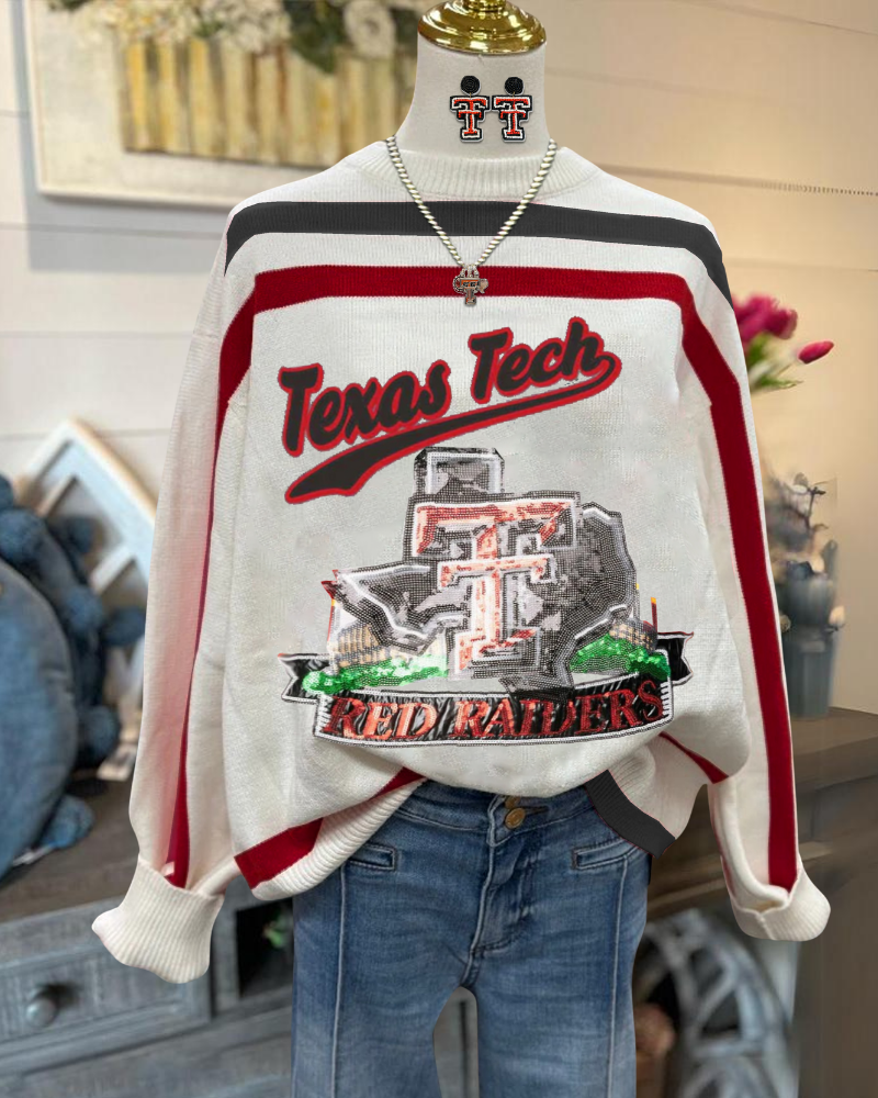 Texas Tech Sequin Pullover