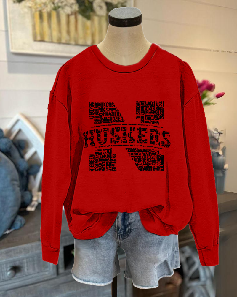 Nebraska Huskers Print Crewneck Sweatshirt