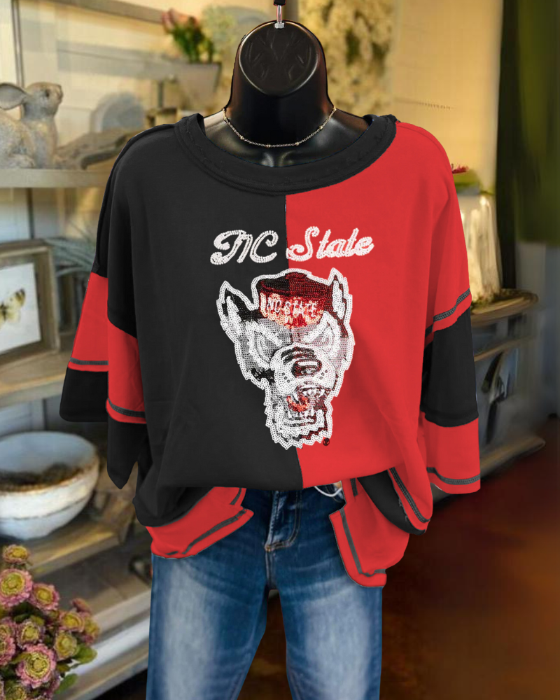 NC State Wolfpack Sequin Top