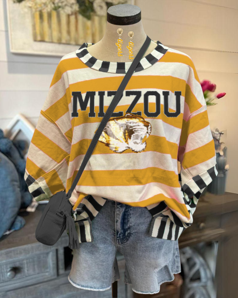 Mizzou Tigers Print Top