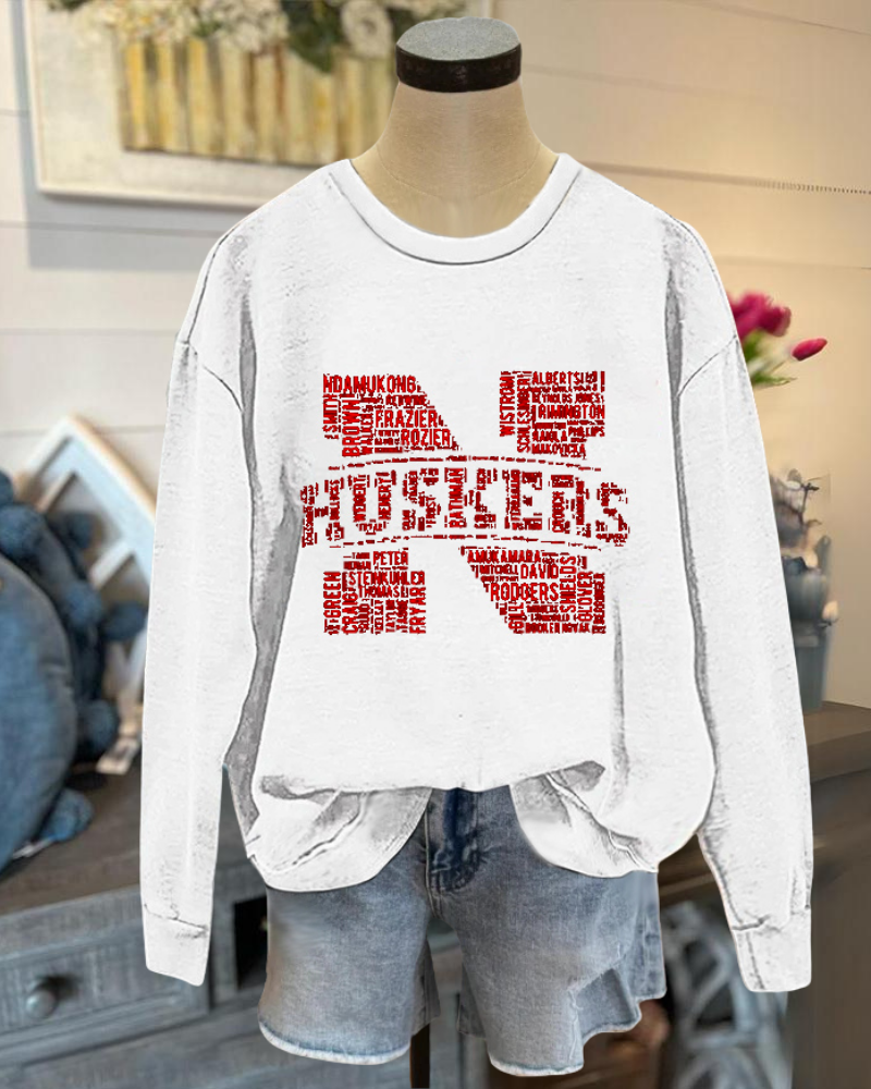 Nebraska Huskers Print Crewneck Sweatshirt