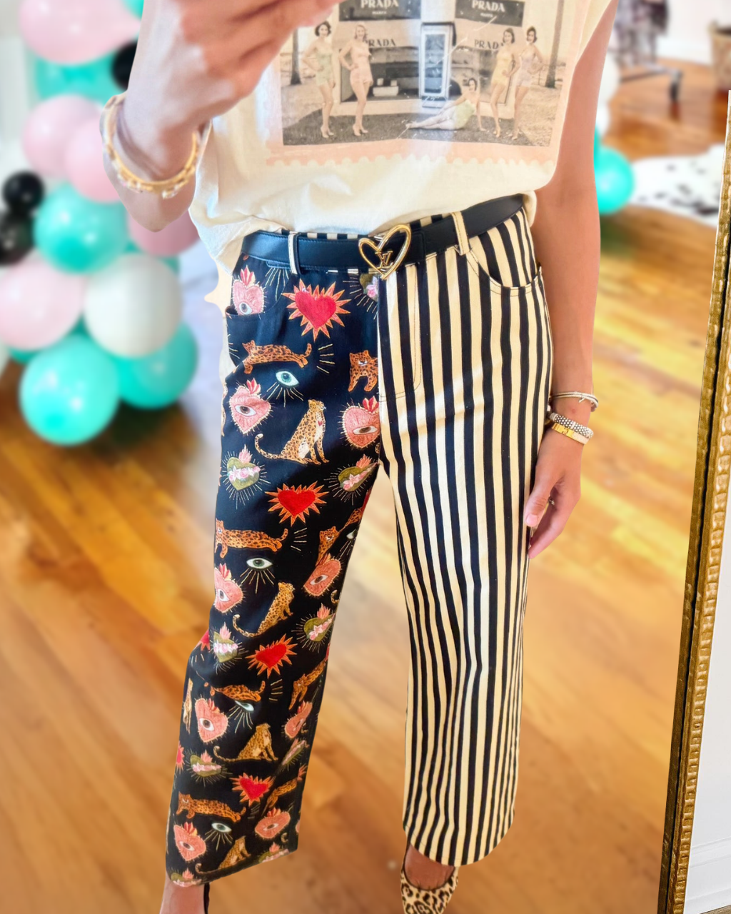 Striped Mixed Design Pants