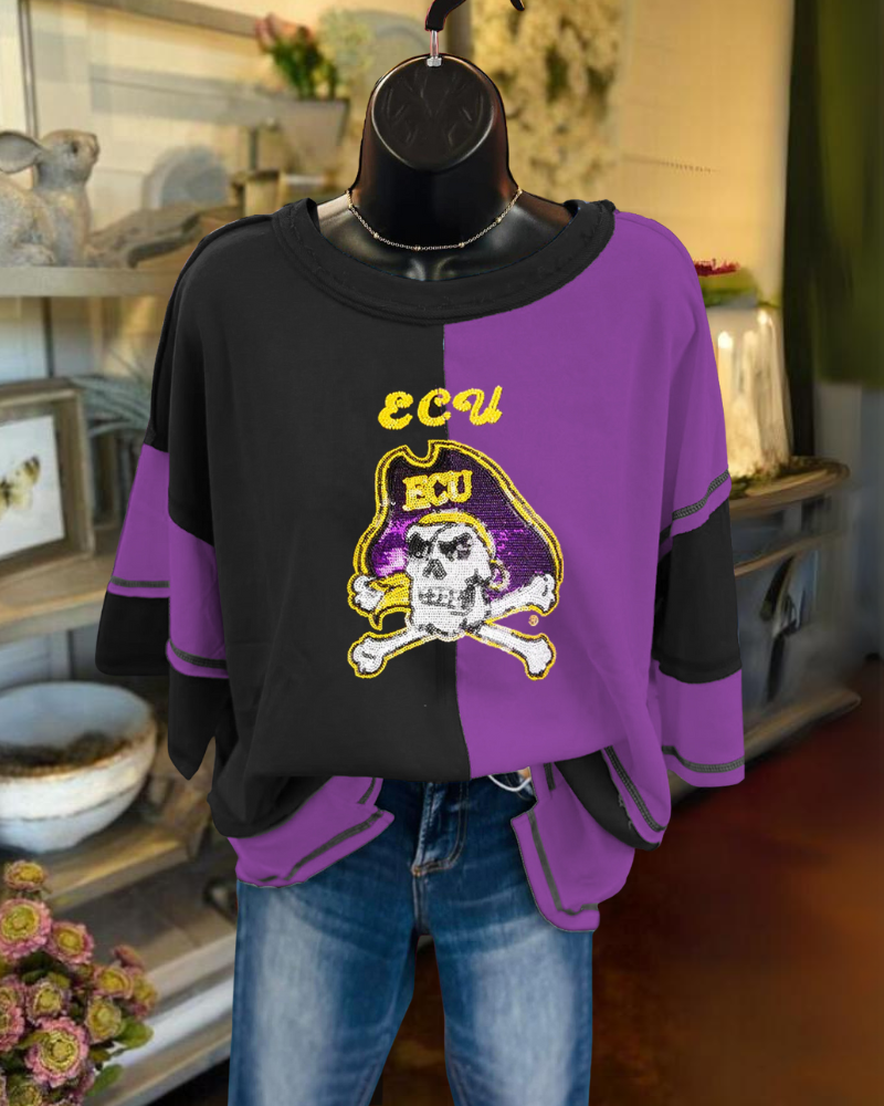 ECU Pirates Sequin Top