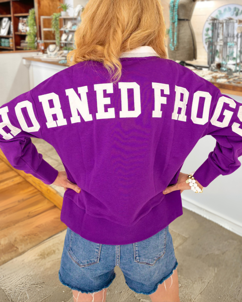 TCU Horned Frogs Print Pullover