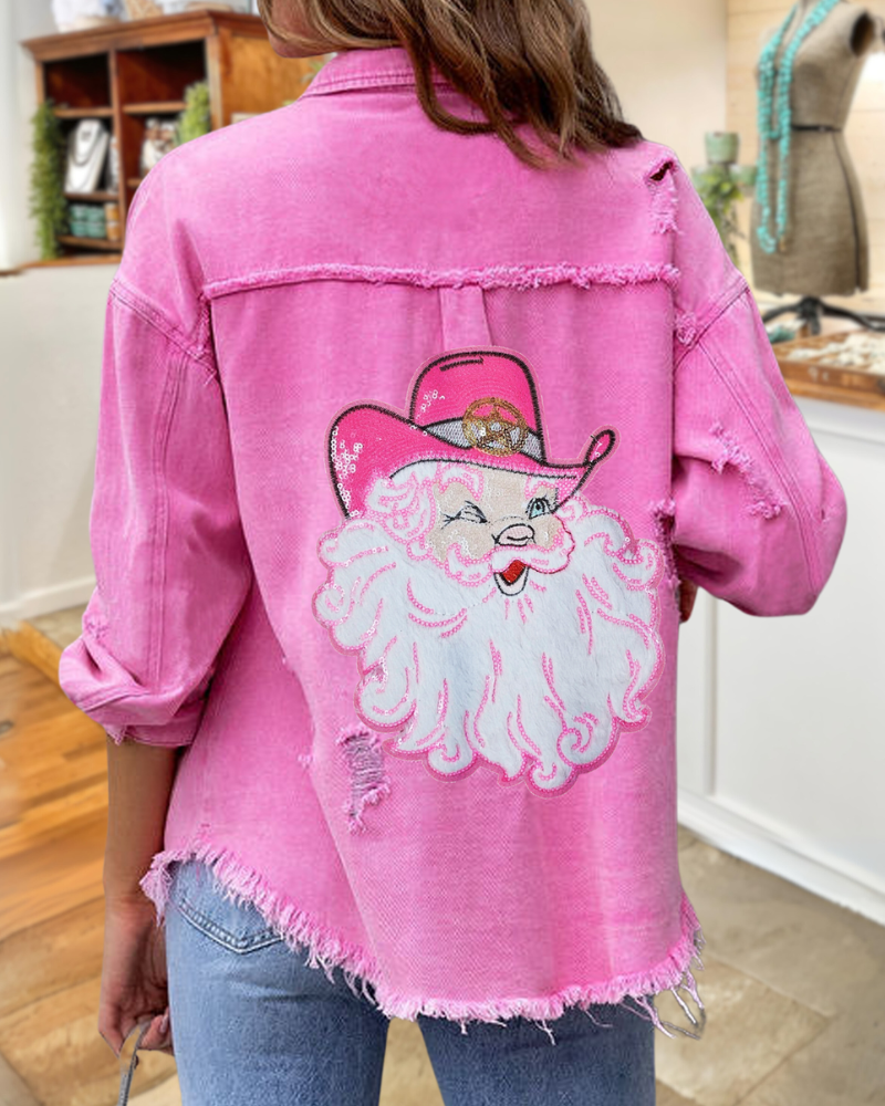 Merry Sequin Santa Jacket