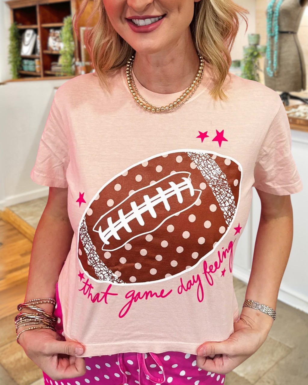 Football Game Day Feeling Print Tee
