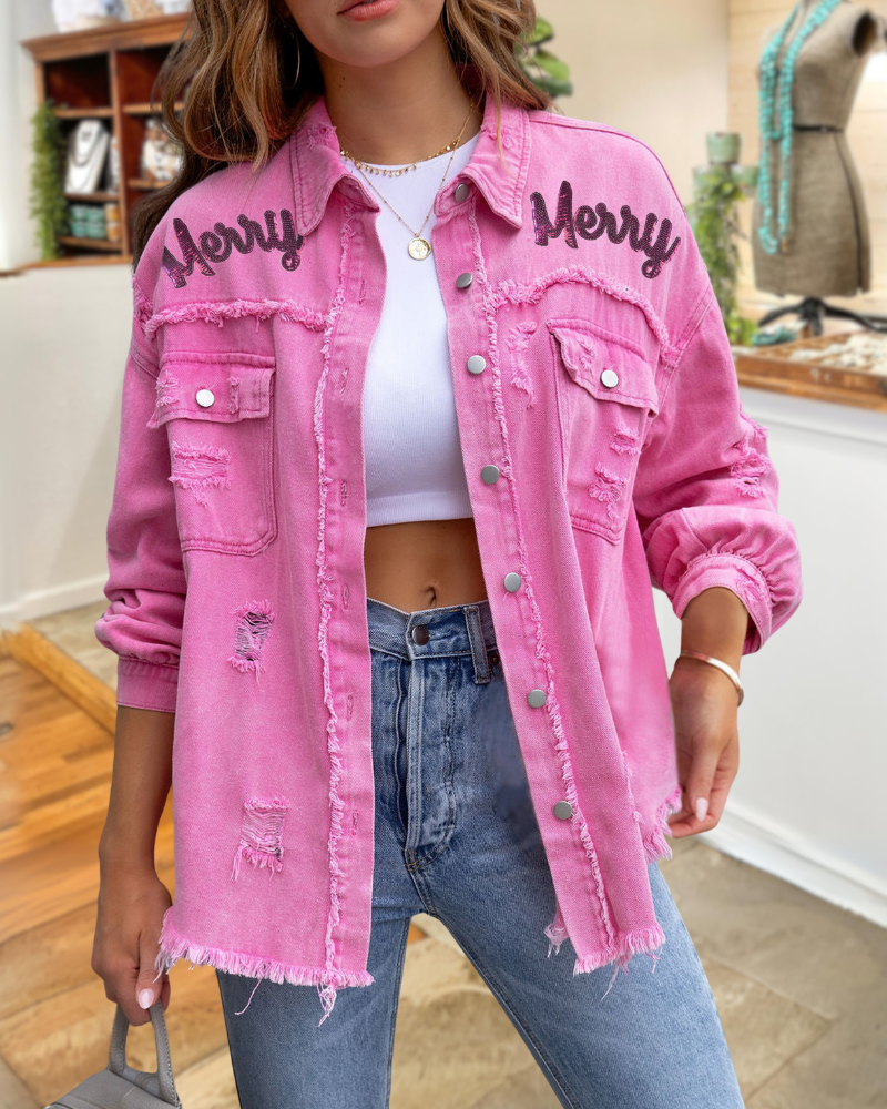 Merry Sequin Santa Jacket