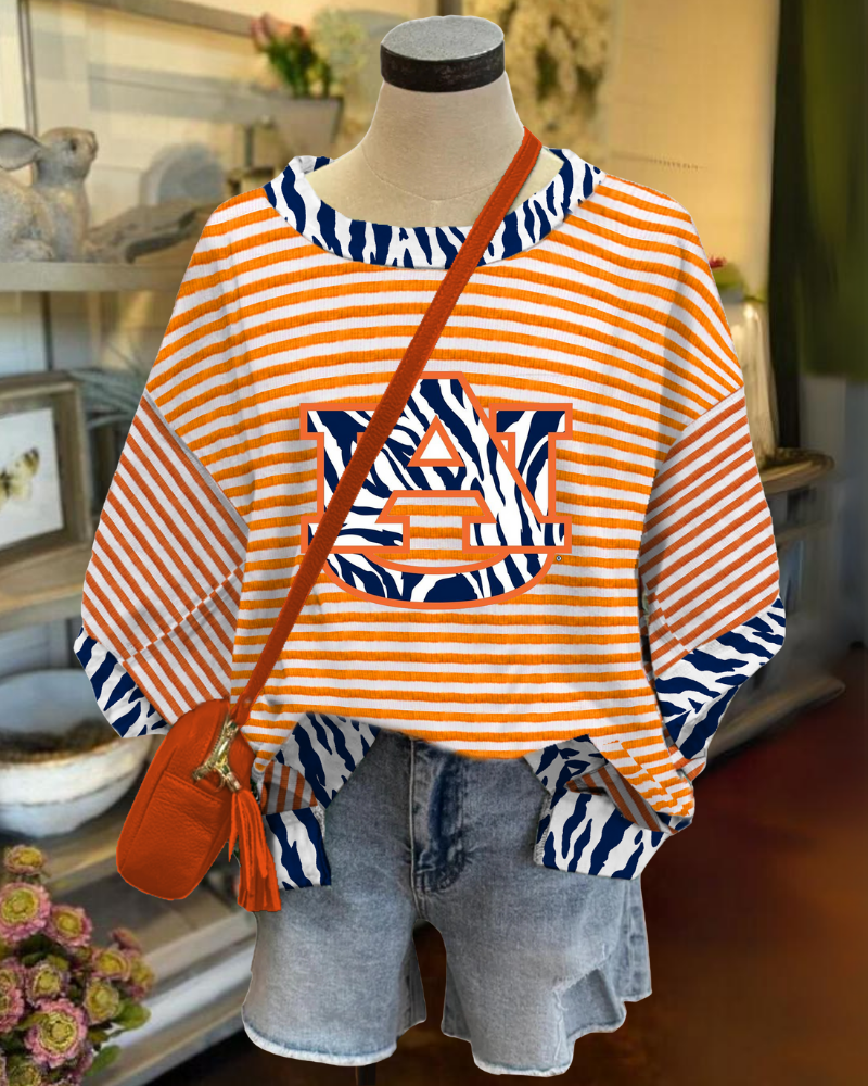 Auburn Tigers Zebra Striped T-shirt
