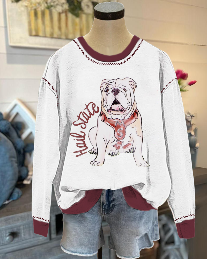 MSU Bulldogs Hail State Graphic Sweatshirt