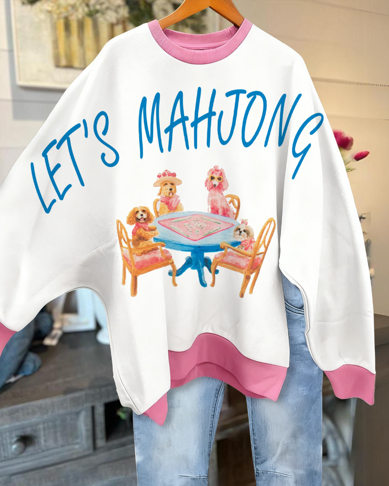 Let's Mahjong Animal Sweatshirt