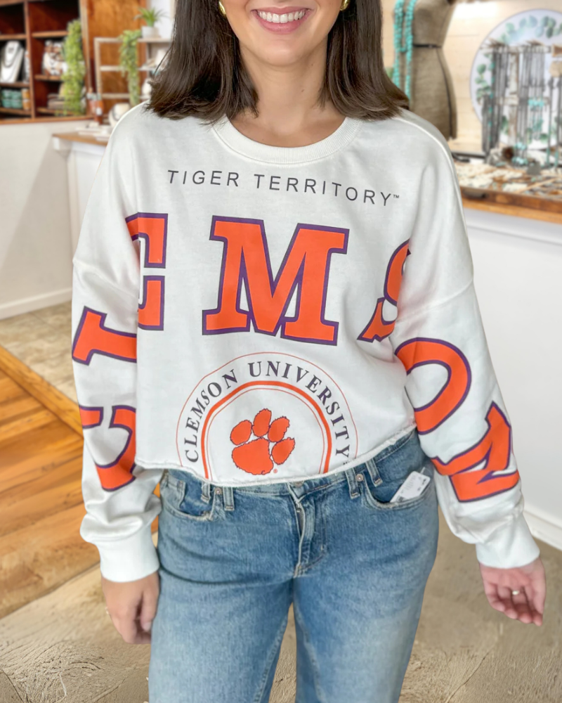 Clemson Tigers Paw Print Sweatshirt