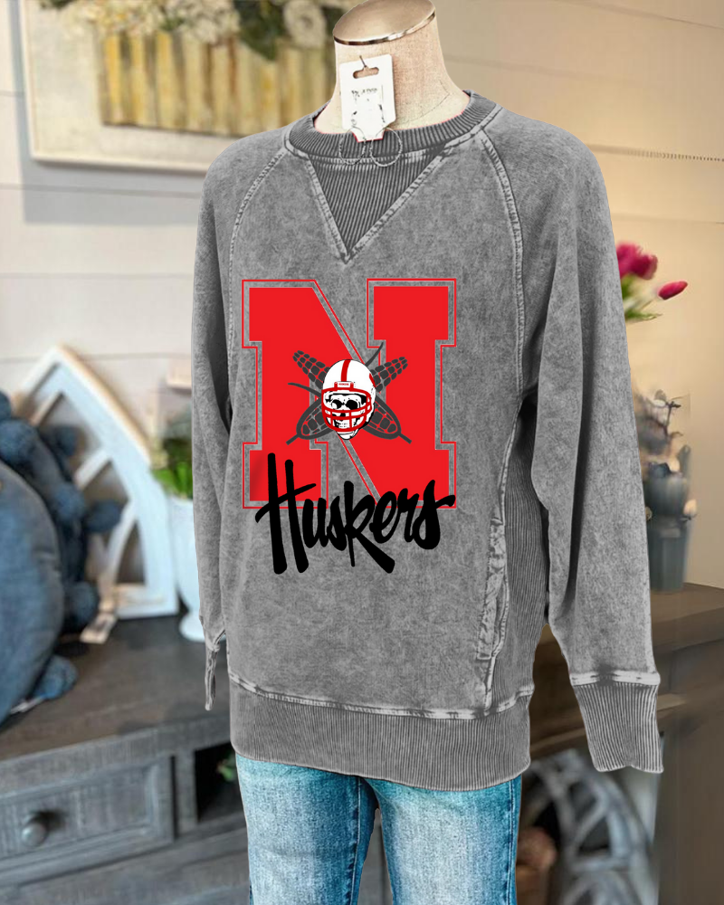 Nebraska Huskers Washed Sweatshirt