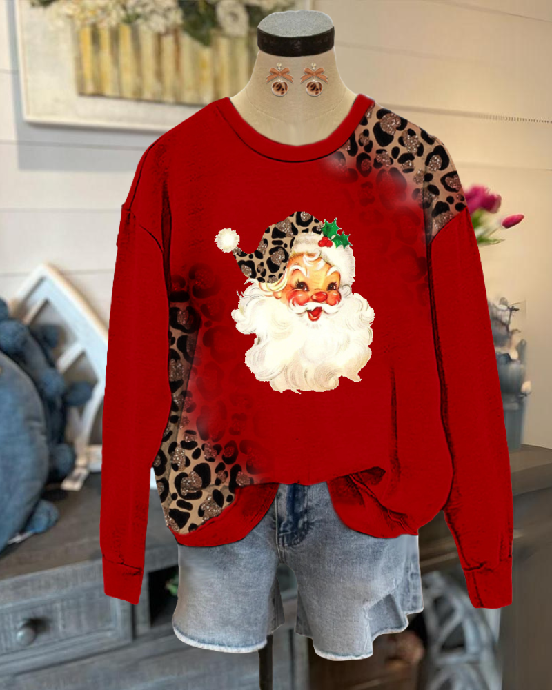 Santa Claus Leopard Sweatshirt