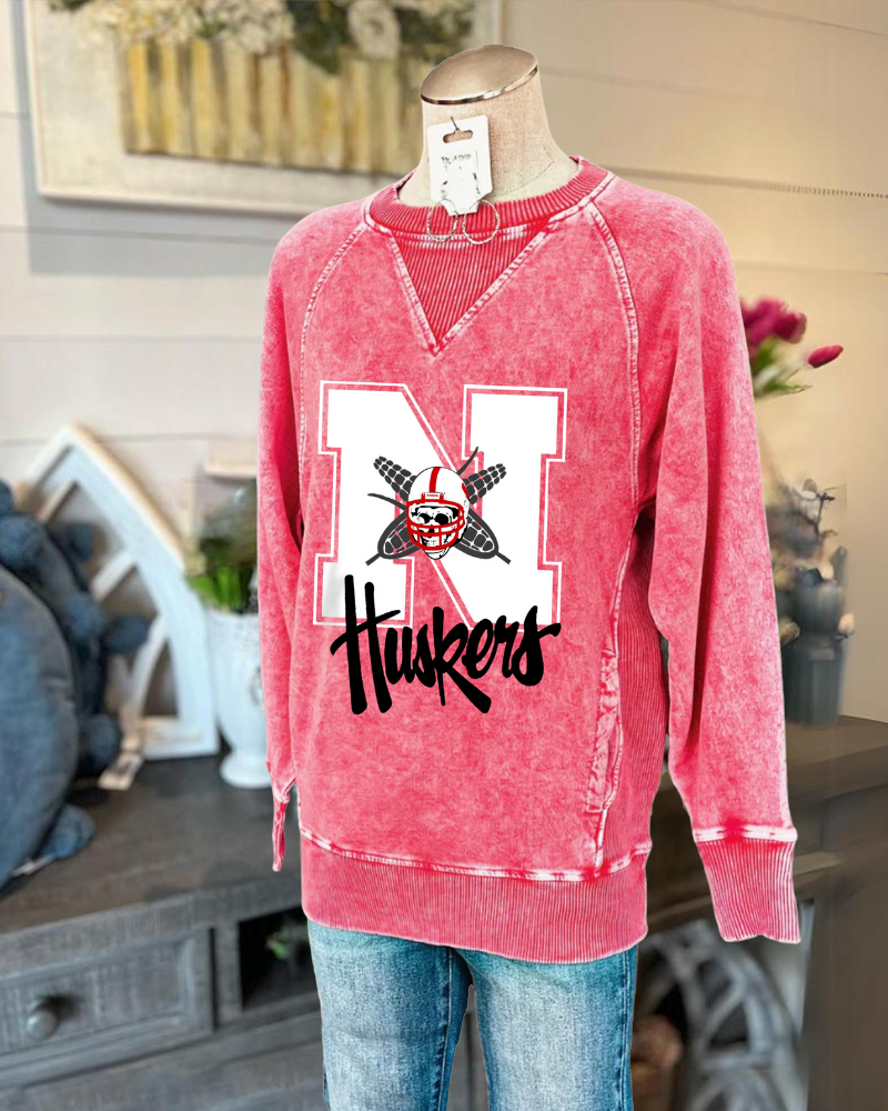 Nebraska Huskers Washed Sweatshirt