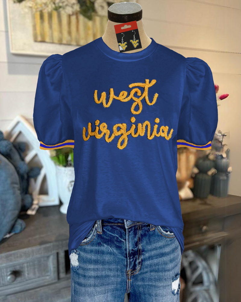 West Virginia Embroidered Top
