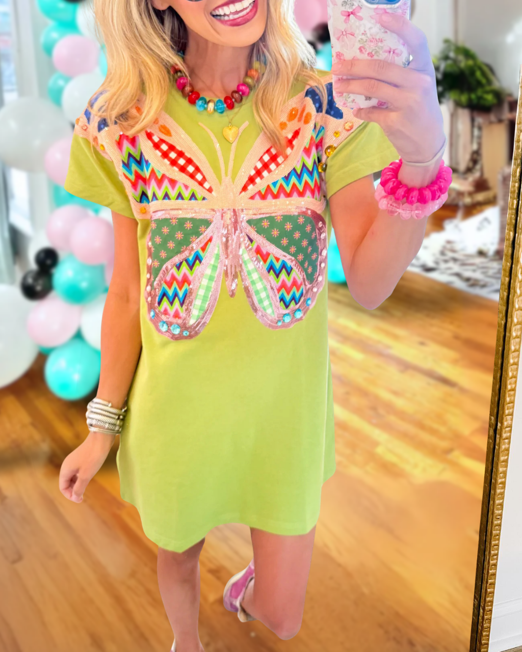 Oversized Sparkling Bow Sequin Dress