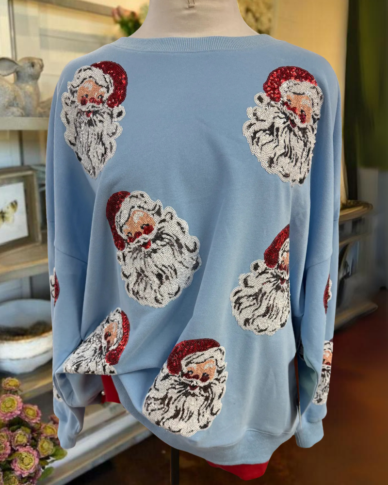 Fun Santa Claus Sequined Sweatshirt