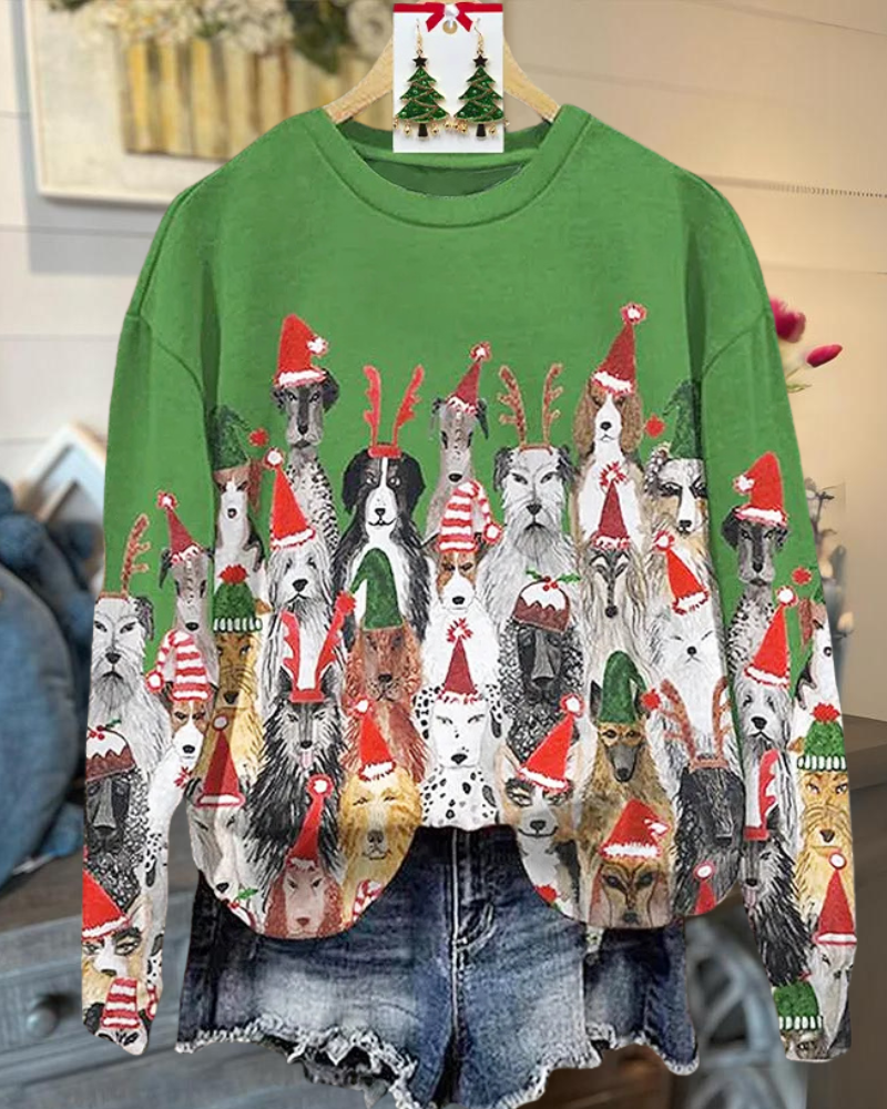 Christmas Dog Crewneck Sweatshirt