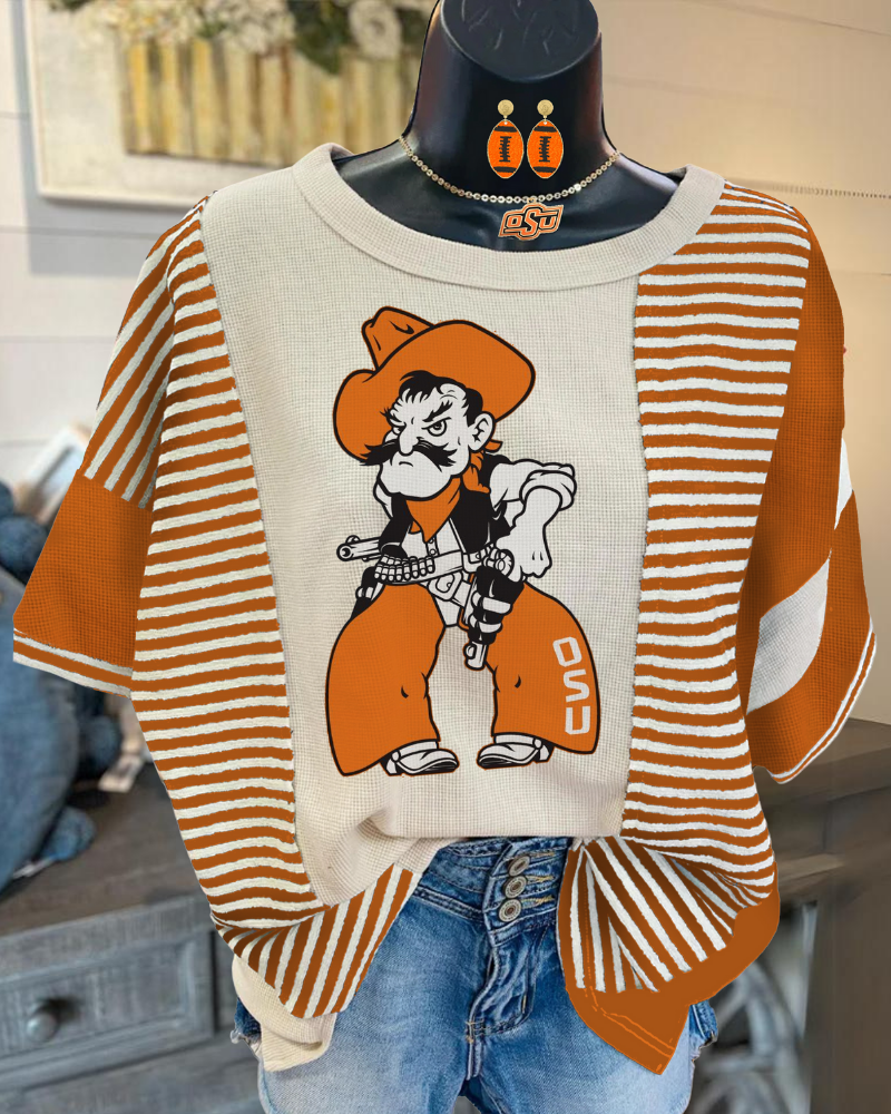 Oklahoma State Striped T-shirt