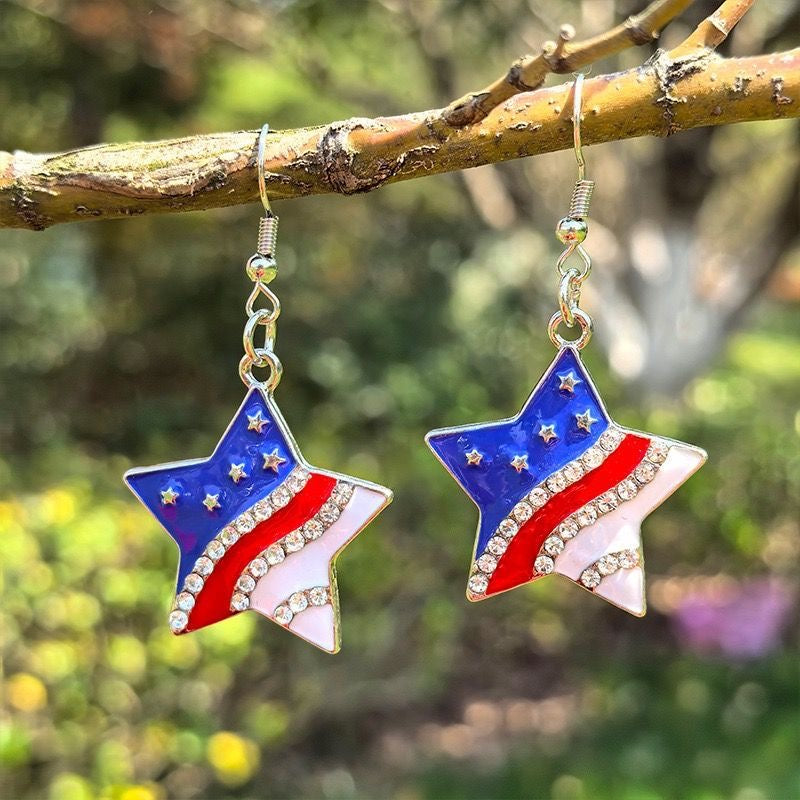 Flag Independence Day Earrings