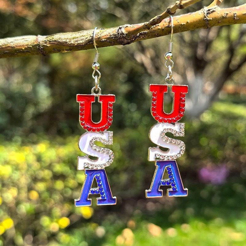 Flag Independence Day Earrings