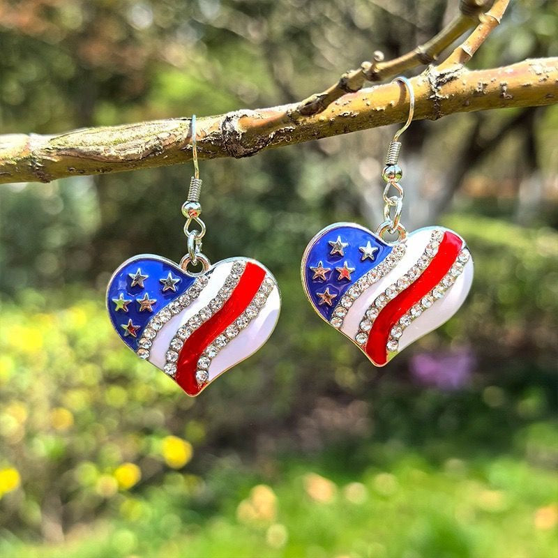 Flag Independence Day Earrings