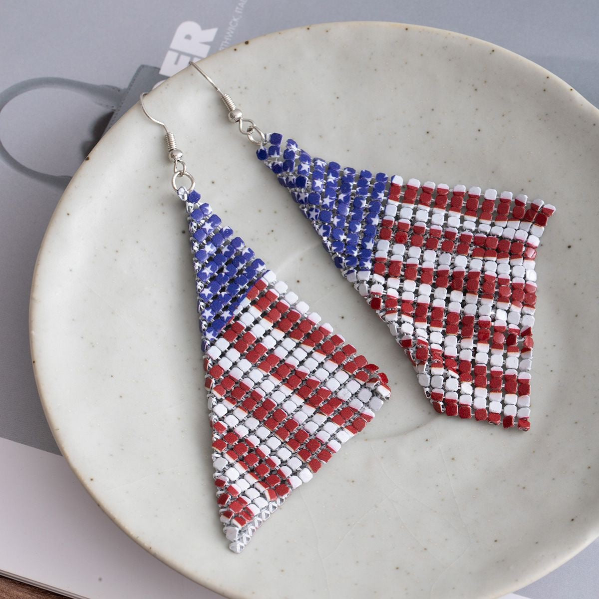 Flag Fashion Sequin Earrings