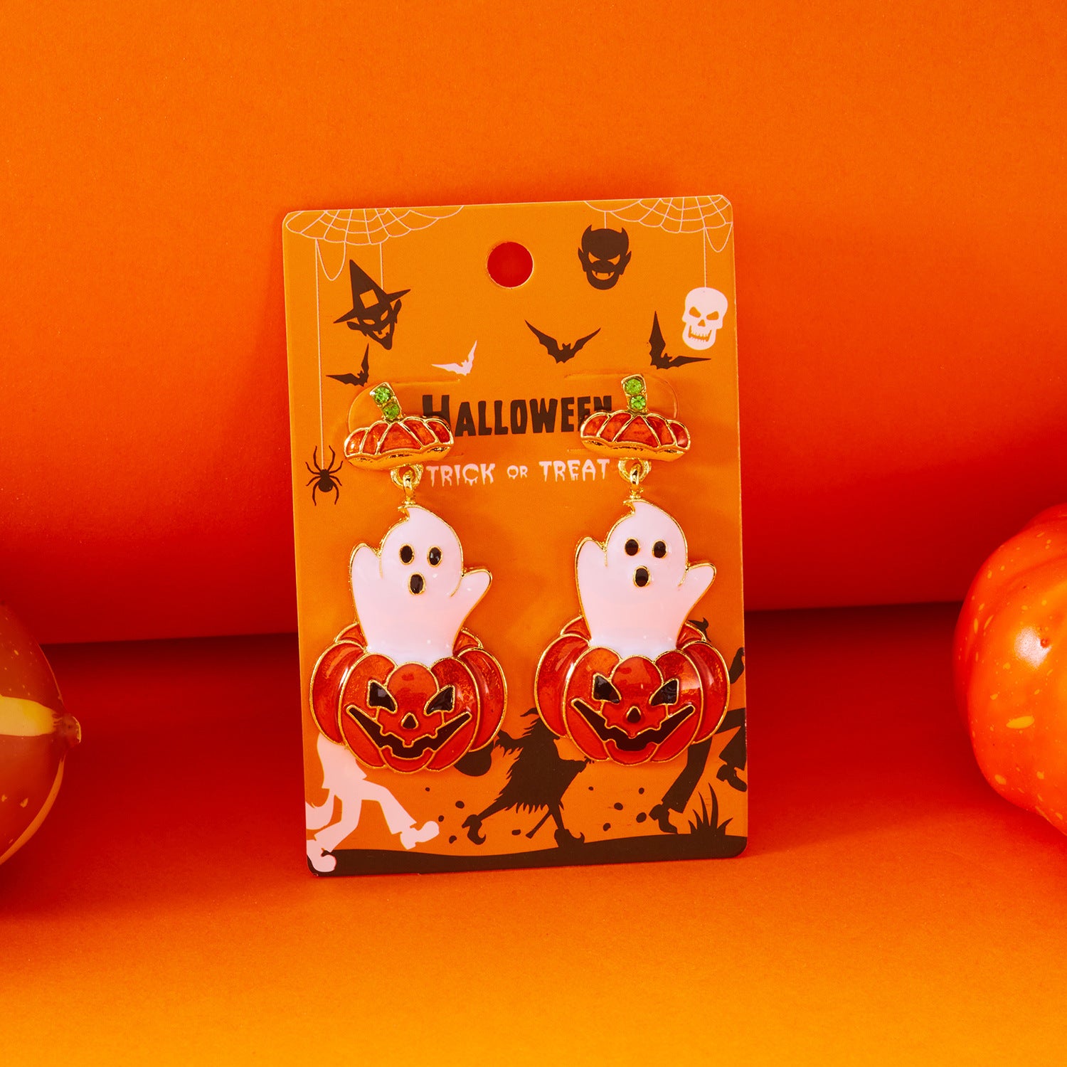 Fun Halloween Pumpkin Earrings