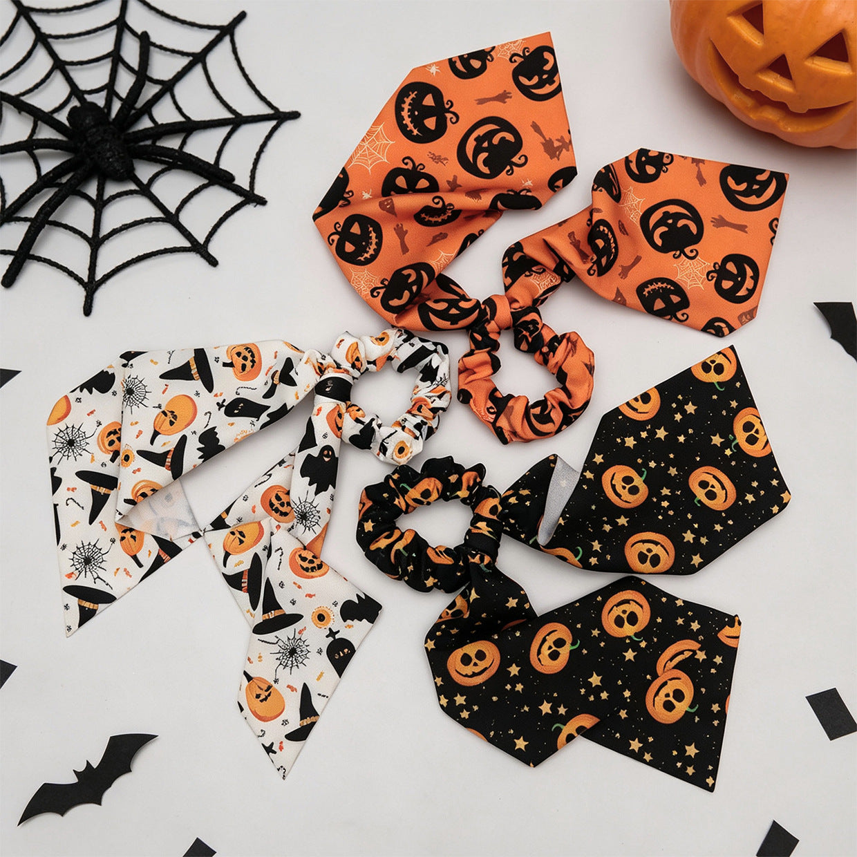 Cute Pumpkin Ghost Hair Tie Ribbon