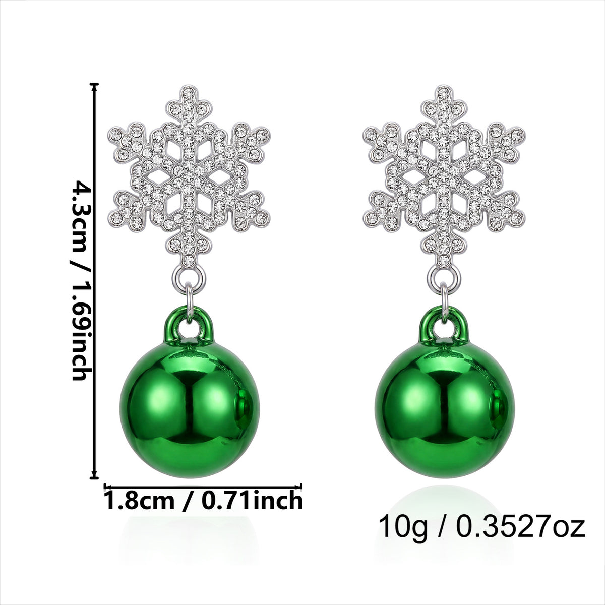 Bow Crystal Ball Earrings