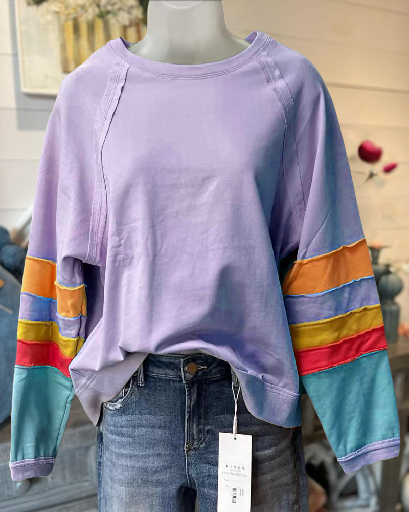 Color Block Sleeve Sweatshirt