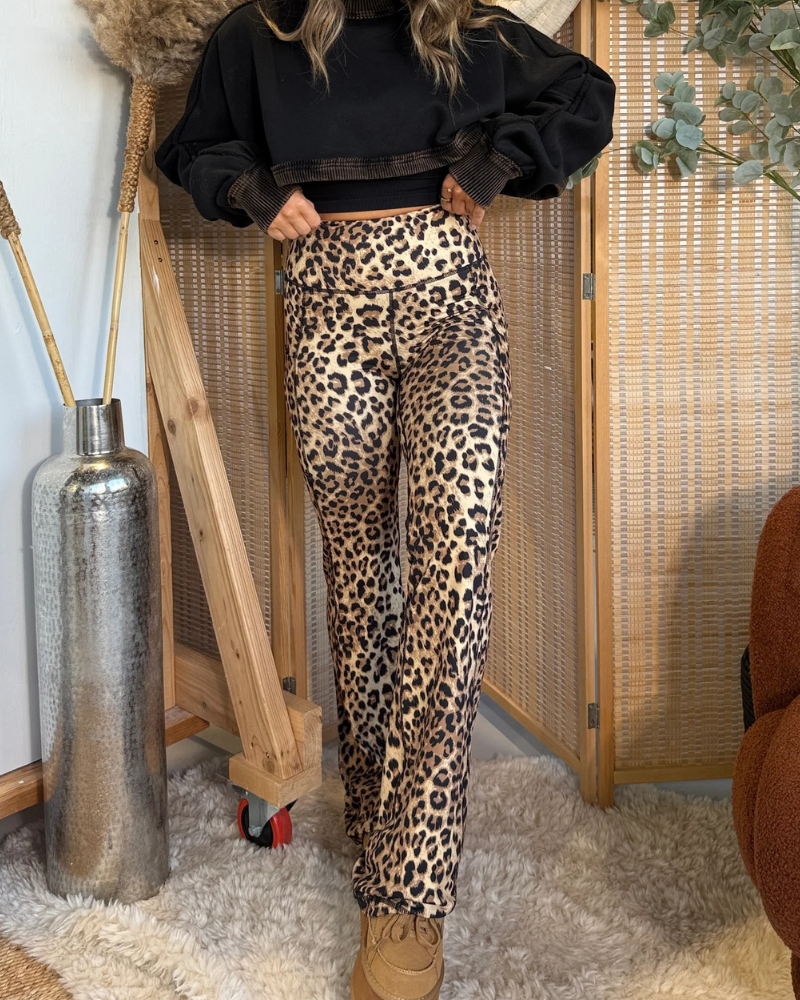 Stylish Leopard Pattern Pants