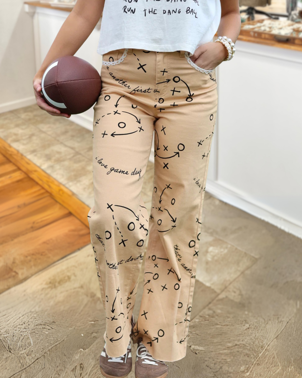 Football Tactical Patterned Polka-dot Pants