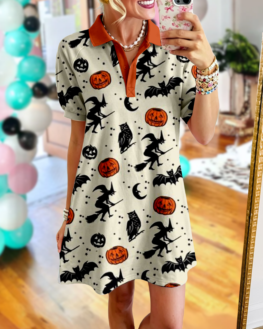 Halloween Pumpkin Witch Dress