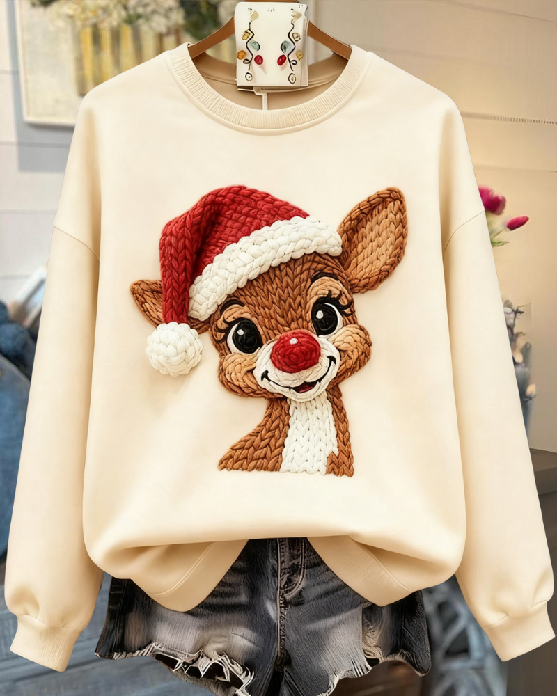 Christmas Reindeer Toddler Print Sweatshirt