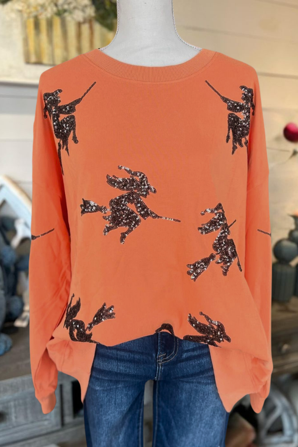 Witch Sequins Sweatshirt