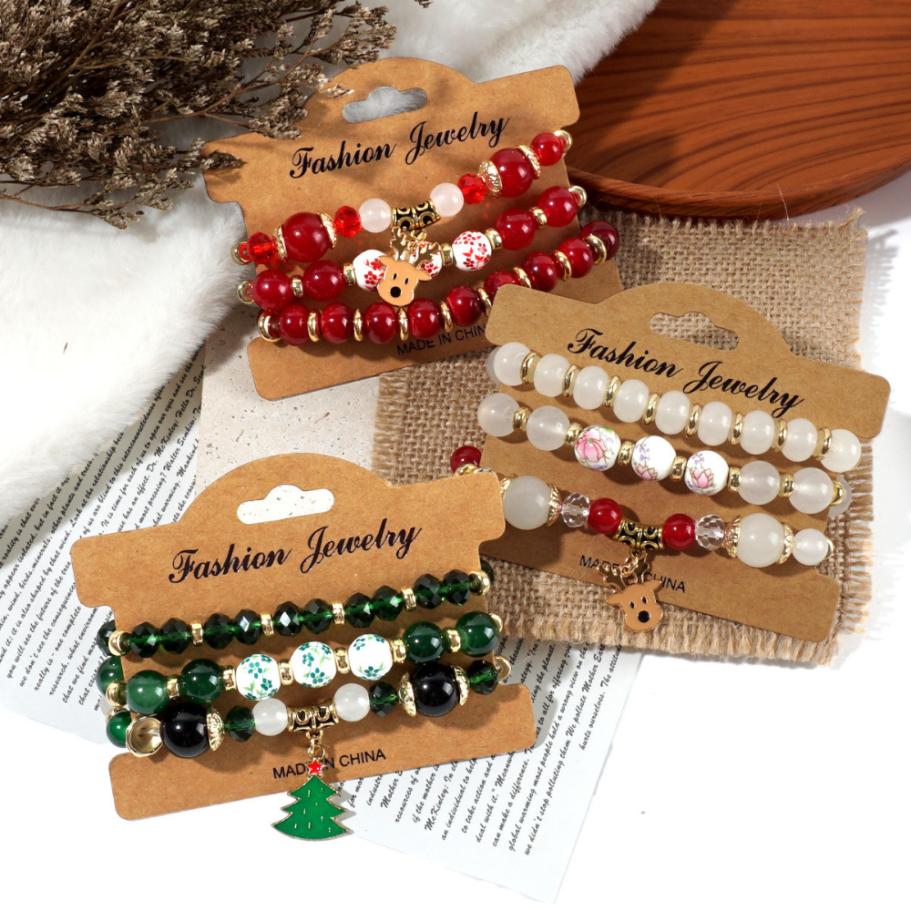 Fun Christmas Beaded Bracelet
