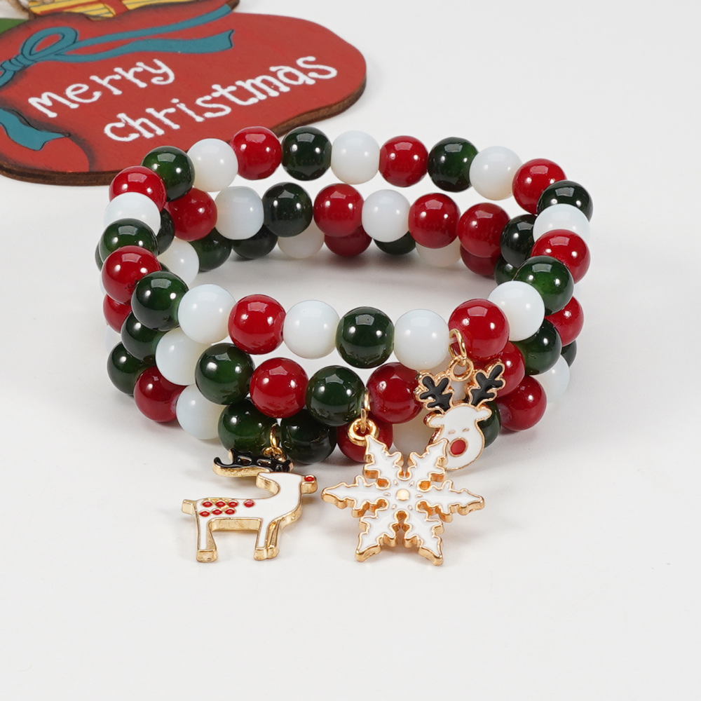 Christmas Trim Beaded Bracelet